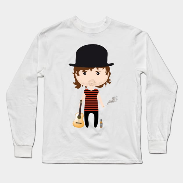 Joaquin Sabina Long Sleeve T-Shirt by Creotumundo